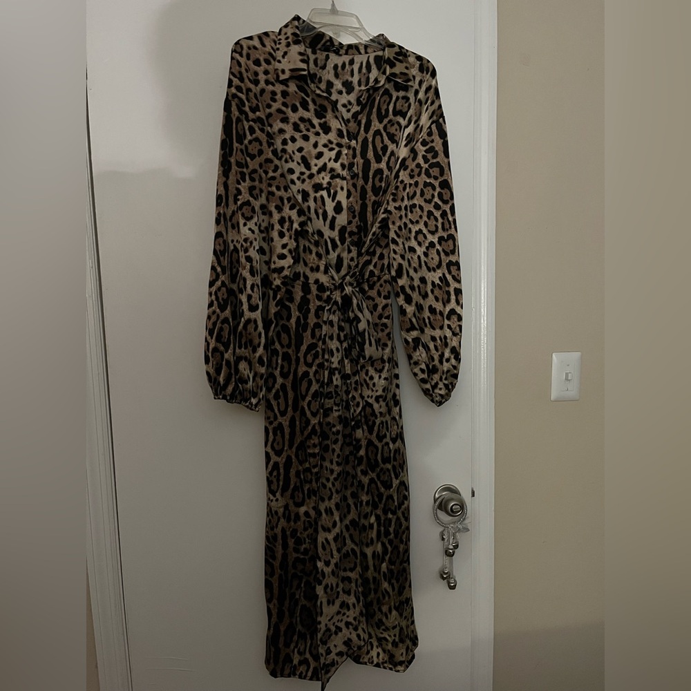 Fashion Nova Animal Print Button-Up